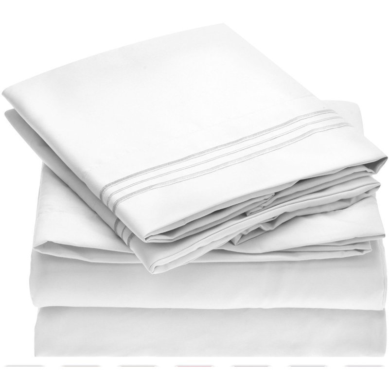 Mellanni Fine Linens 1800 Thread Count 100 Brushed Microfiber Sheet
